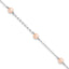 Sterling Silver RH-pltd 4-5mm Pink FWC Pearl w/1in ext Children's Bracelet