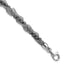 Sterling Silver Ruthenium-plated Fancy D/C Beaded & Mesh Bracelet