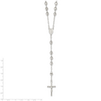 Sophia Jewelers 925 Sterling Silver Rosary Necklace with Polished Finish Elegant Faithful Design