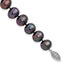 Sterling Silver Rhod-plated 9-10mm Black FWC Pearl Bracelet