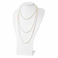 Sophia Jewelers Endless White Freshwater Pearl Necklace 80-Inch Polished Elegant - 80