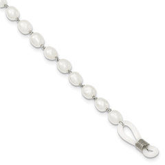5-6mm White FW Cultured Rice Pearl Optic Chain