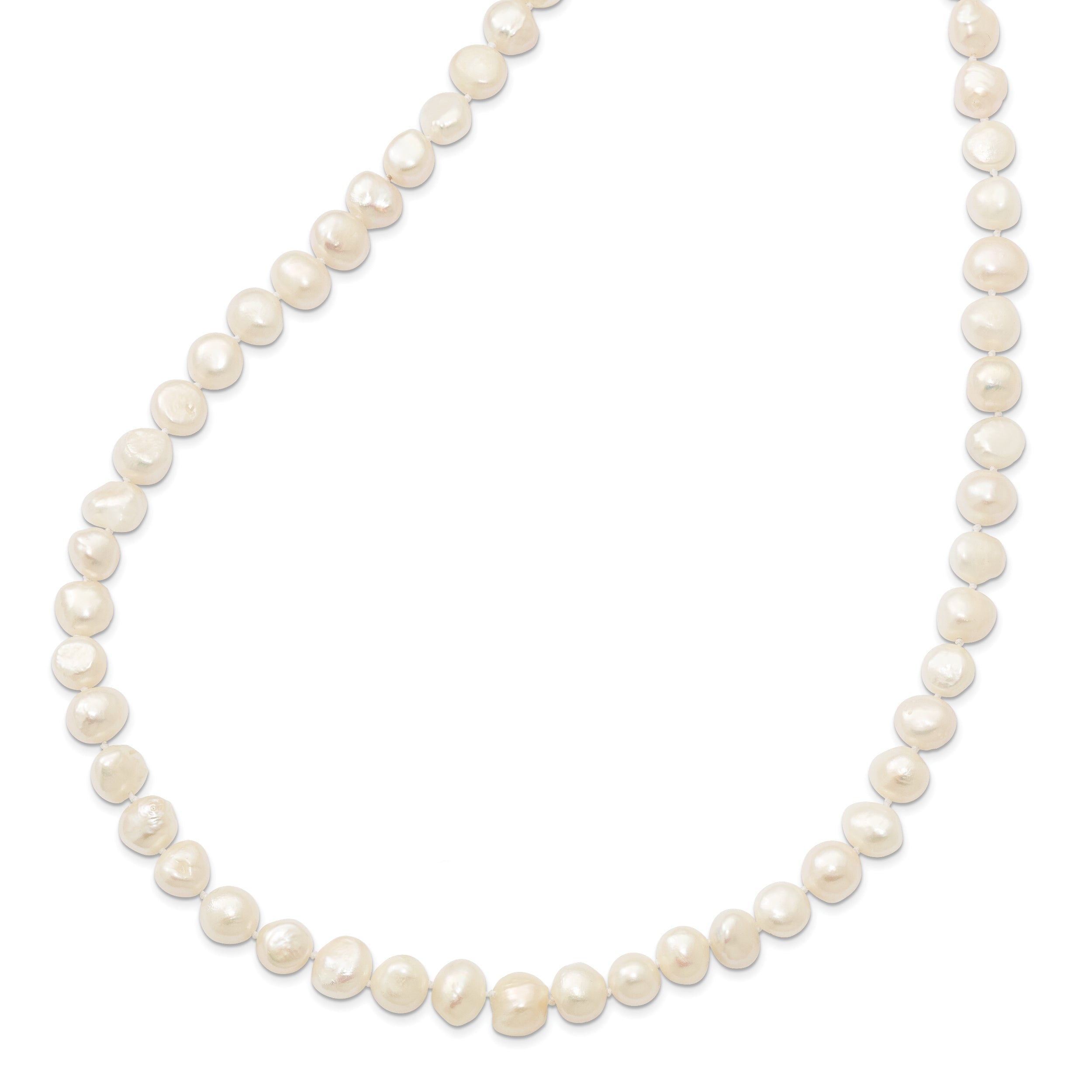 Sophia Jewelers 64 White Baroque Freshwater Pearl Endless Necklace - 64