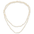 Sophia Jewelers 64 White Baroque Freshwater Pearl Endless Necklace