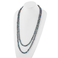 9-10mm Baroque Black Freshwater Cultured Pearl Endless 64in Necklace