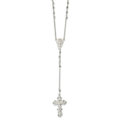 Sterling Silver Diamond Cut 25in INRI Rosary
