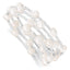 7-8mm White Baroque Freshwater Cultured Pearl and Glass Beaded Wrap Bracelet