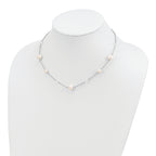 Sophia Jewelers Sterling Silver Cultured Pearl Necklace with Polished Finish