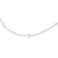 Sterling Silver RH 6-10mm Wt FWC Pearl Glass 5 Stat 2.5in ext Necklace