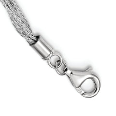 Sterling Silver 925 Multi-Strand White Pearl Necklace, Elegant Women's Jewelry