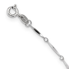 Sterling Silver RH 7-8mm Black Teardrop FWC Pearl Dangle Necklace
