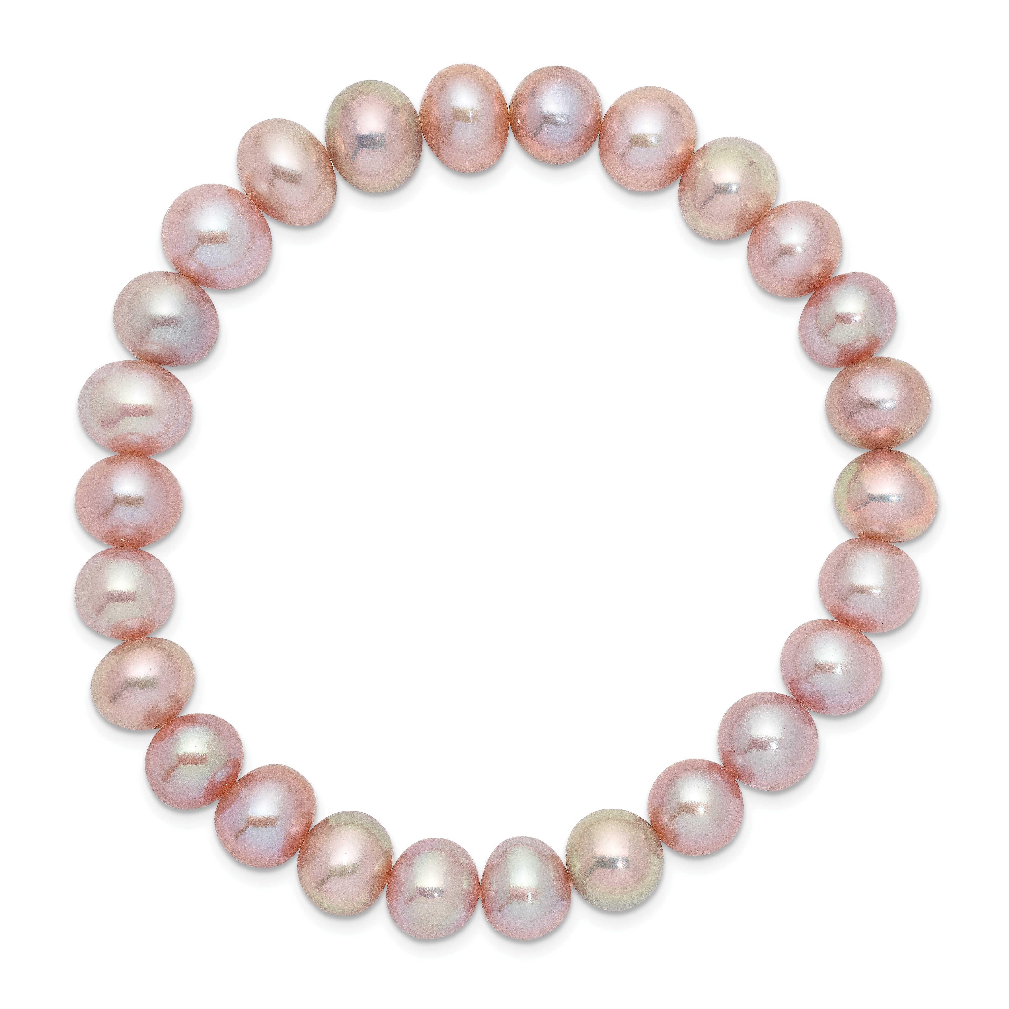 8-9mm Pink Near-round Freshwater Cultured Pearl Stretch Bracelet Secondary image
