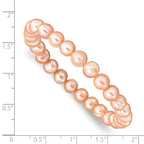 6-7mm Pink Freshwater Cultured Pearl Stretch Bracelet