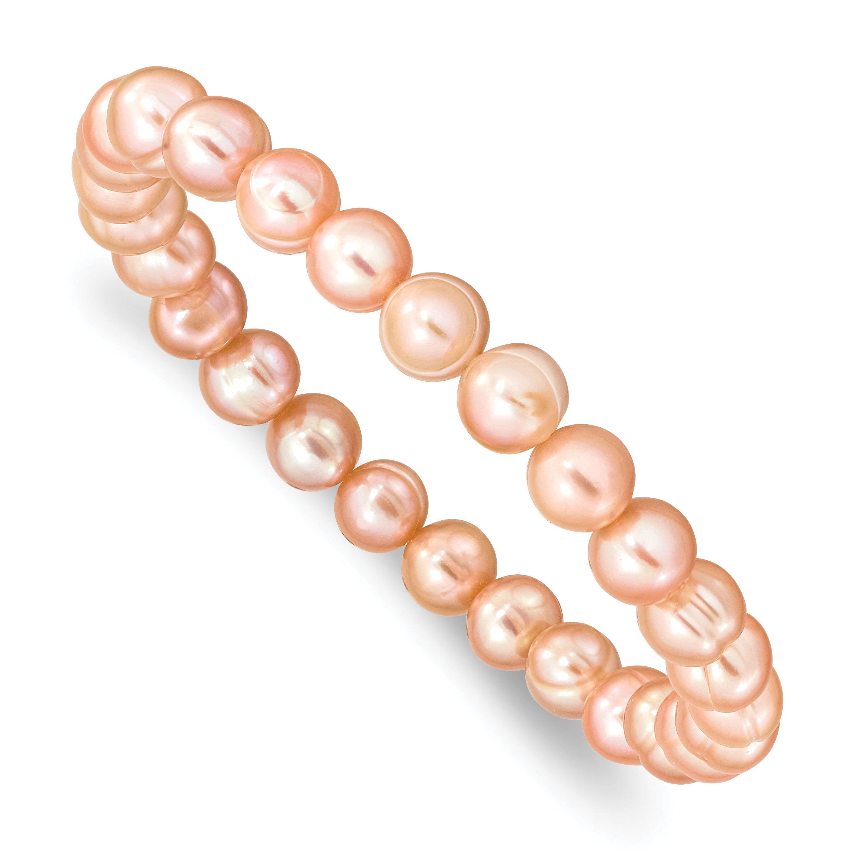6-7mm Pink Freshwater Cultured Pearl Stretch Bracelet Main image
