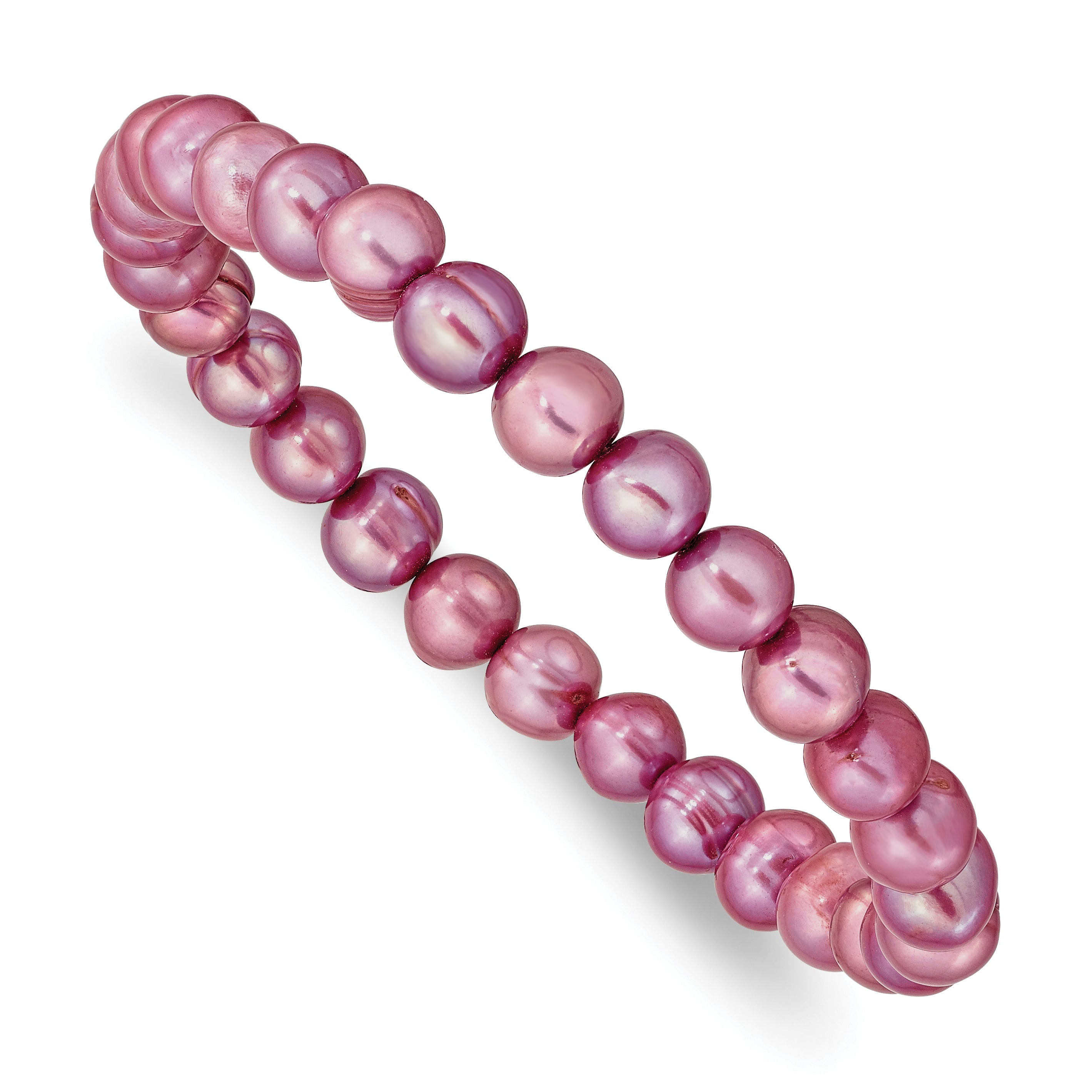 6-7mm Rose Freshwater Cultured Pearl Stretch Bracelet Main image