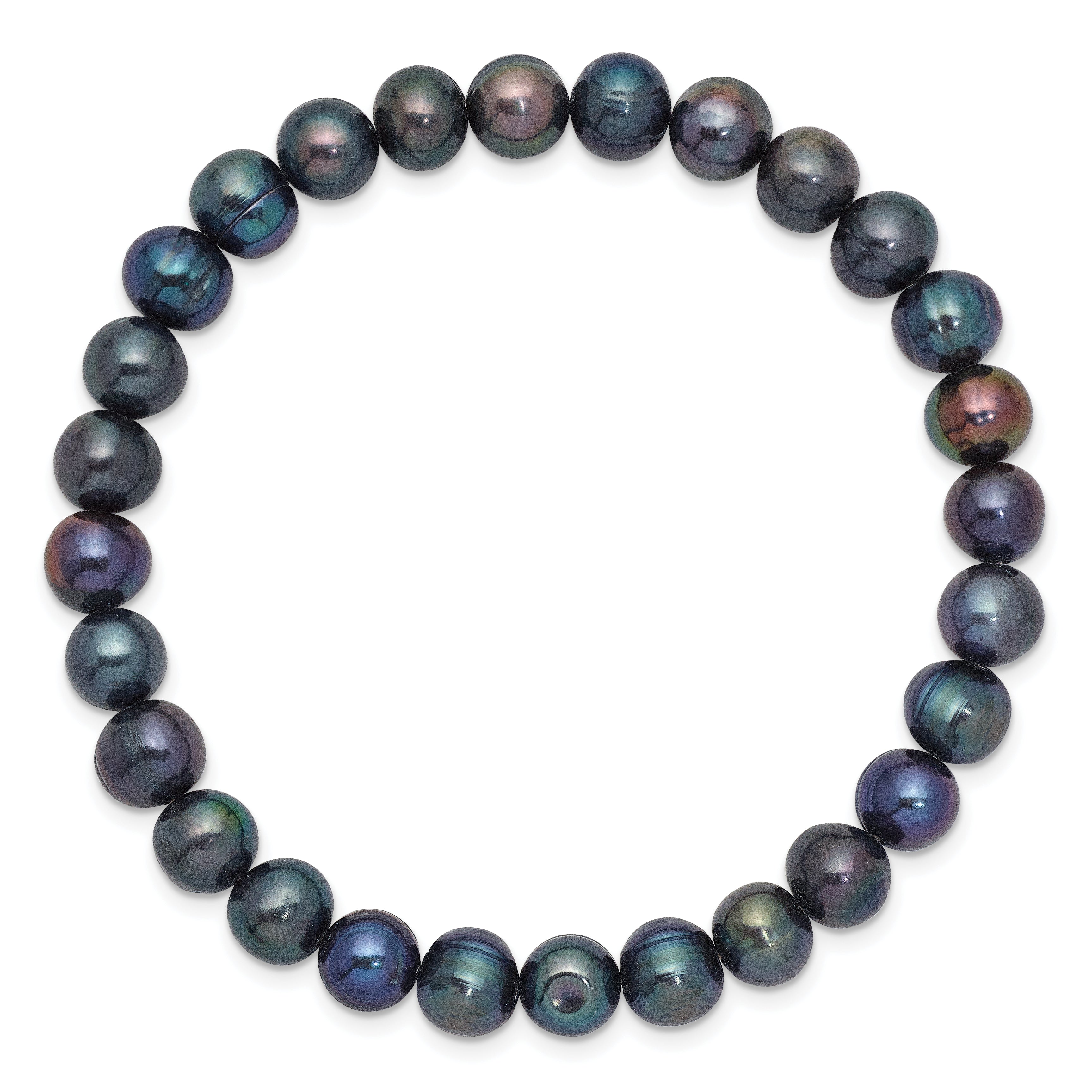 6-7mm Black Freshwater Cultured Pearl Stretch Bracelet Secondary image