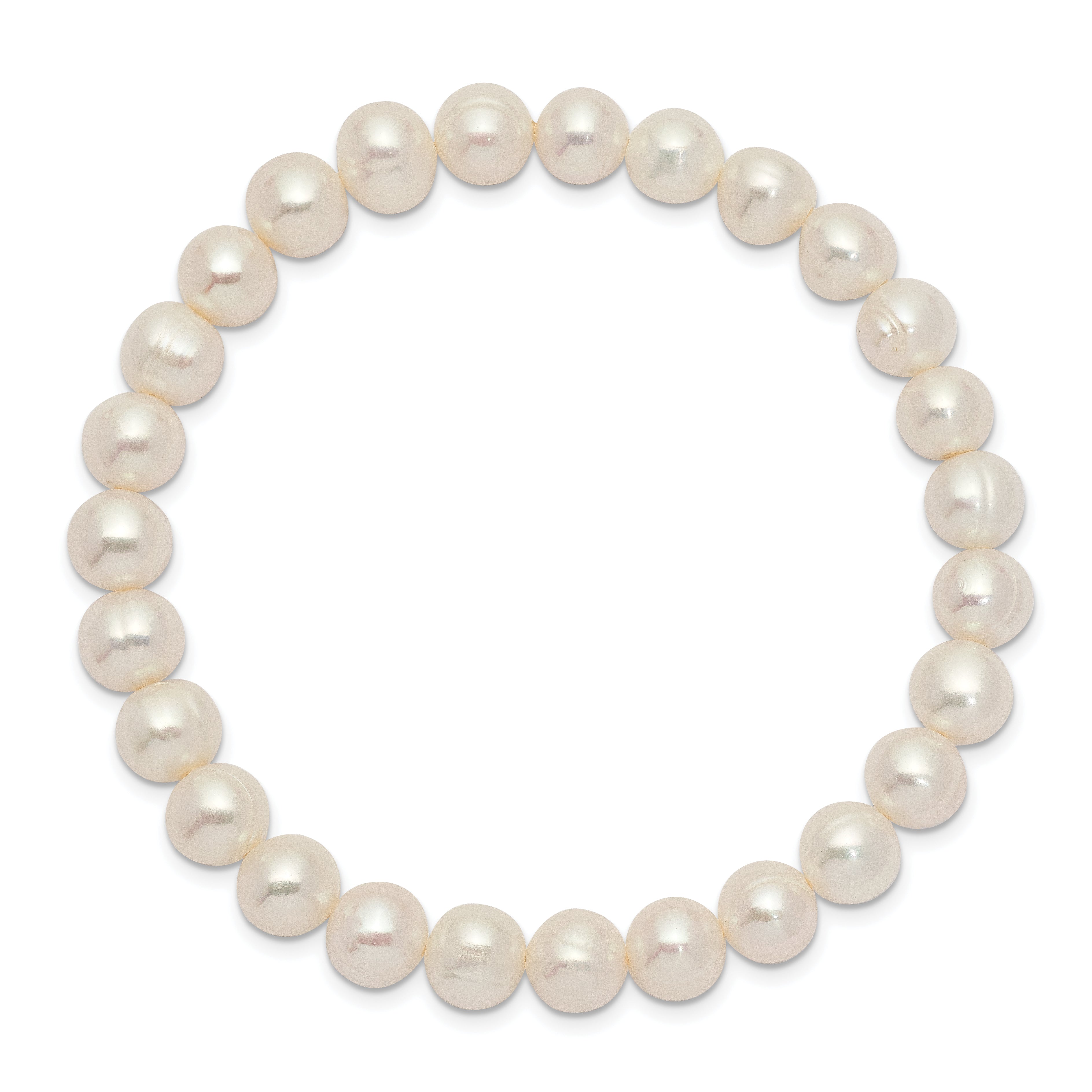 6-7mm White Freshwater Cultured Pearl Stretch Bracelet Secondary image
