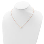 Sterling Silver Rose-tone 18k Flash-pl 8-9mm White FWC Pearl Necklace