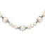 Sterling Silver Rhod-plated 6-9mm FW Cultured Pearl 5-station Necklace