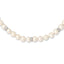 Sterling Silver Rhod-plat 9-10mm White Near Round FWC Pearl CZ Necklace