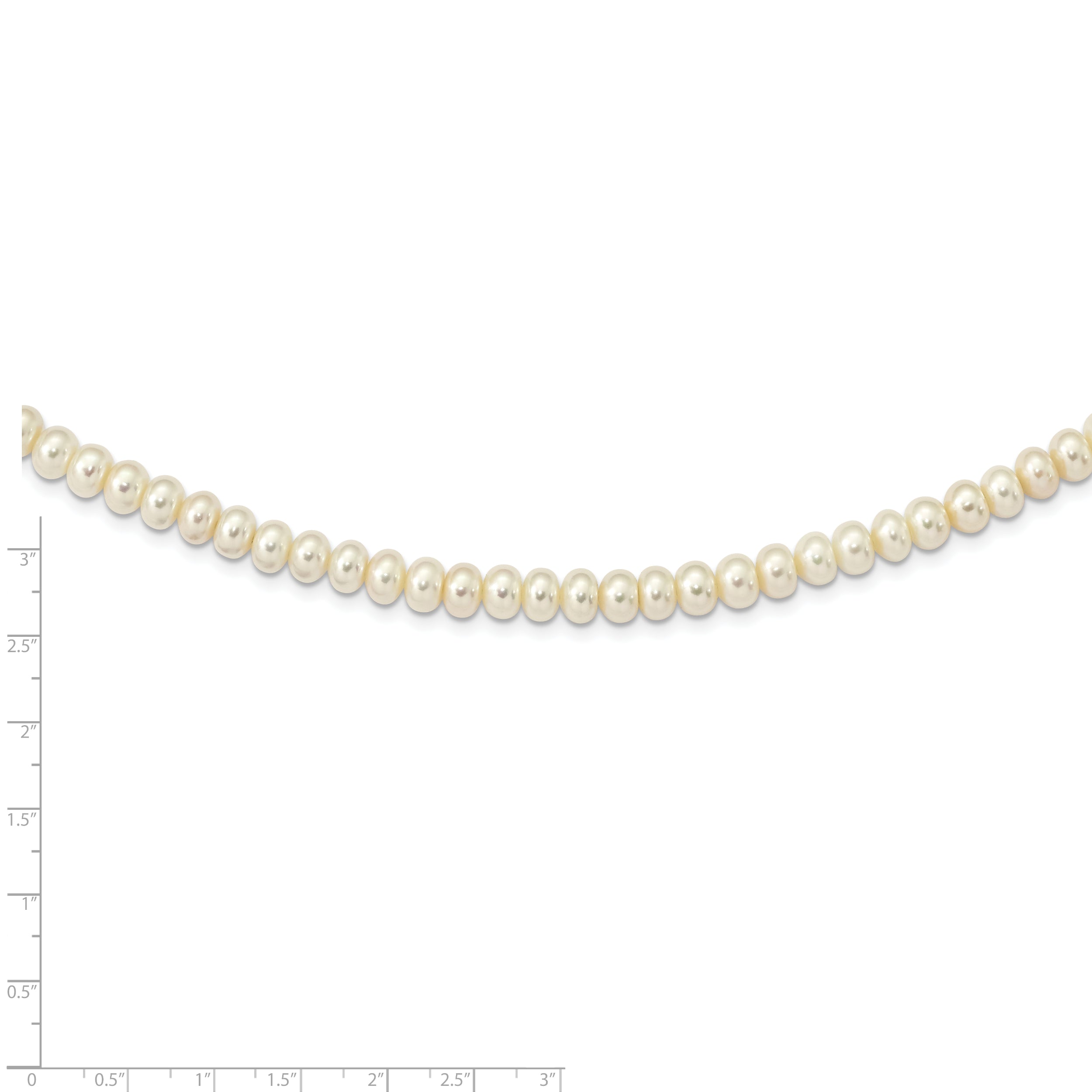 Sterling Silver Rhodium-plated 7-8mm White FWC Pearl Necklace