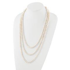 7-8mm White Freshwater Cultured Pearl 76in Slip on Necklace