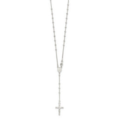 Sterling Silver 24in Rosary Necklace