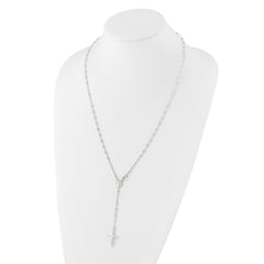 Sterling Silver 24in Rosary Necklace