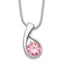 Sterling Silver Pink CZ Necklace
