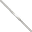 Sterling Silver Polished Engraveable Curb Link ID Bracelet