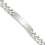 Sterling Silver Polished Engraveable Curb Link ID Bracelet
