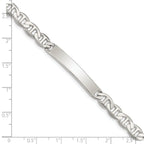 Sterling Silver Polished Engraveable Anchor Link ID Bracelet