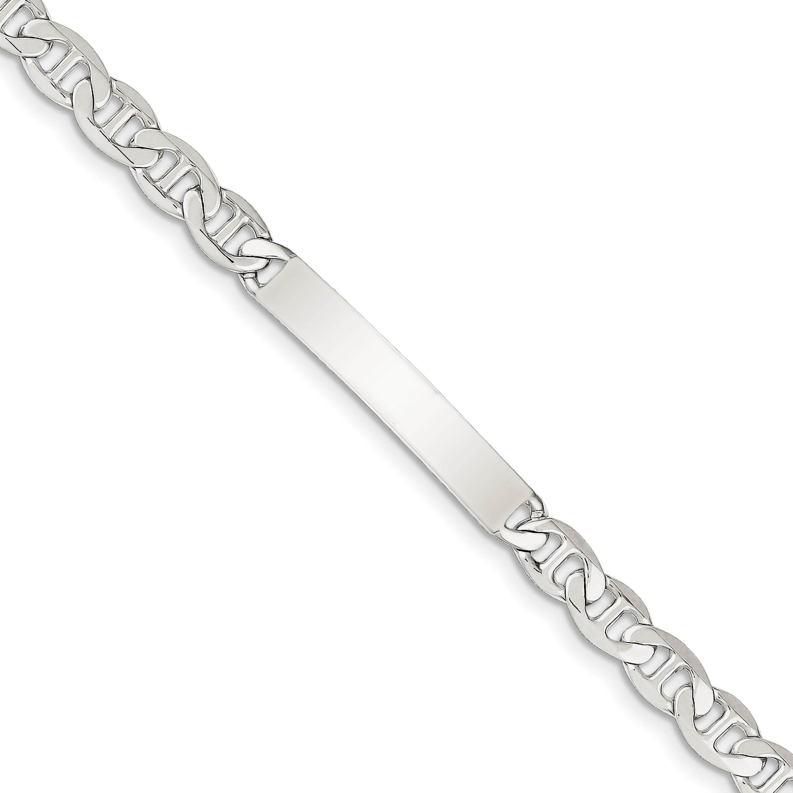 Sterling Silver ID Bracelet w/Anchor Link Main image