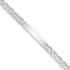 Sterling Silver ID Bracelet w/Anchor Link