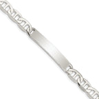 Sterling Silver 8inch Polished Engraveable Anchor Link ID Bracelet