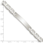 Sterling Silver 7inch Polished Engraveable Anchor Link ID Bracelet