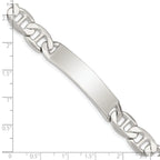 Sterling Silver Polished Engraveable Anchor Link ID Bracelet