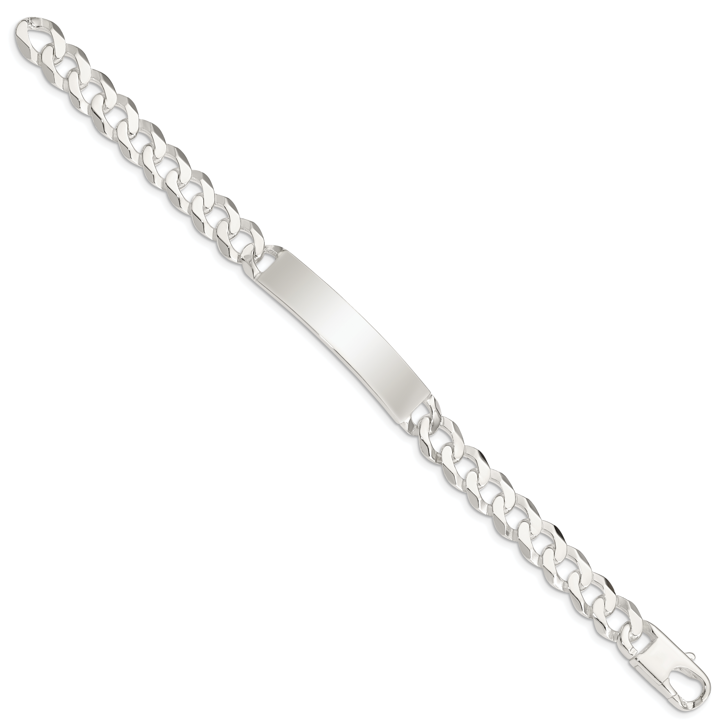 Sterling Silver Curb Link ID Bracelet Secondary image
