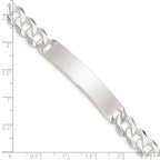 Sterling Silver Curb Link ID Bracelet