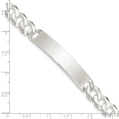 Sterling Silver Curb Link ID Bracelet