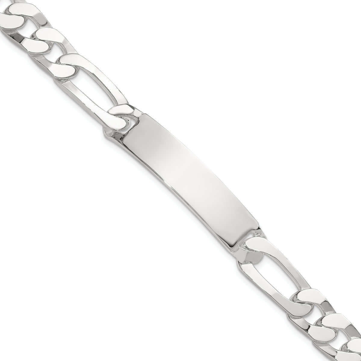 Sterling Silver 8.5in Figaro ID Bracelet