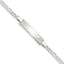 Sterling Silver Baby ID with Heart Bracelet