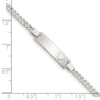Sterling Silver Baby ID with Heart Bracelet