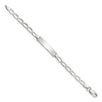 Sterling Silver Polished Engraveable Childrens ID Bracelet
