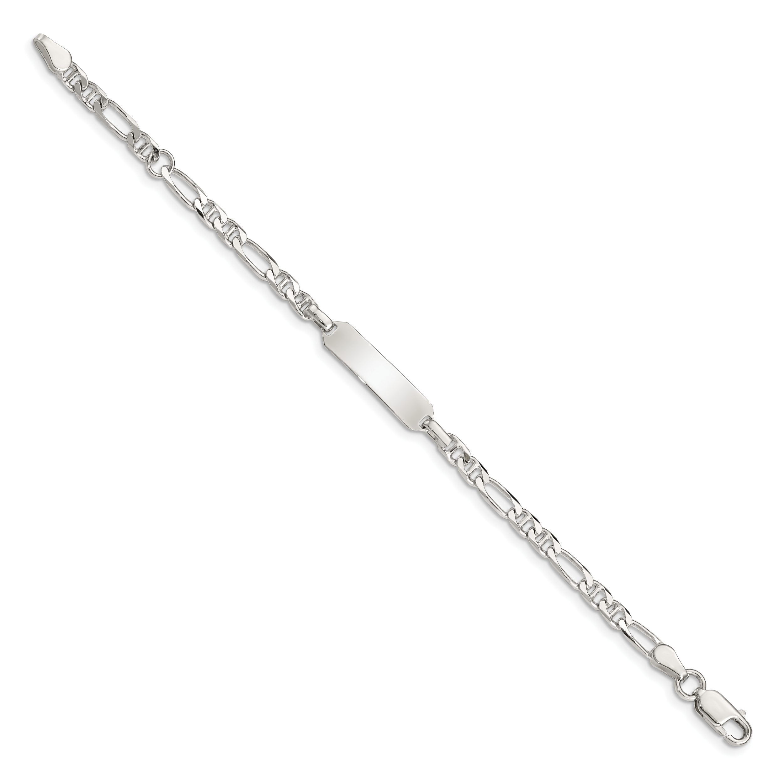 Sterling Silver Childrens ID Anchor 5in Plus 1in EXT Link Bracelet Secondary image