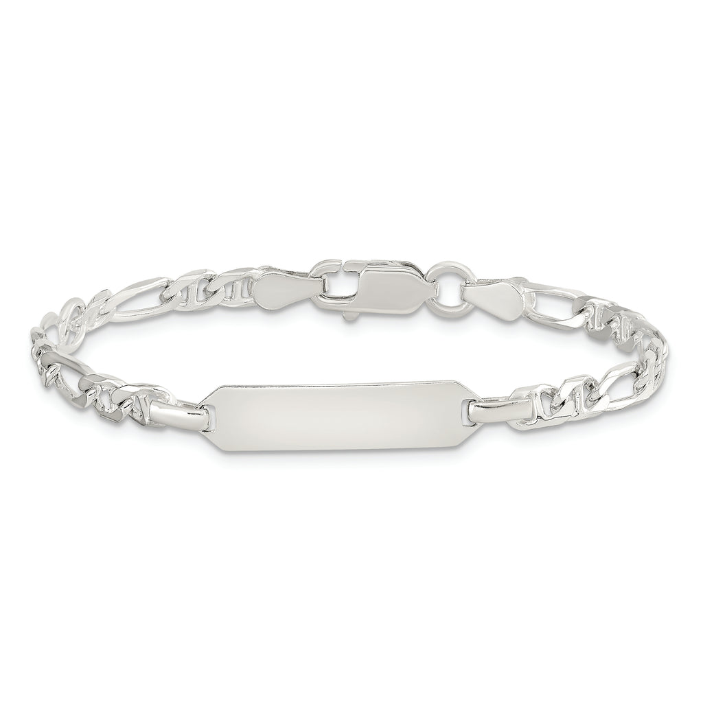 Sterling Silver Childrens ID Anchor 5in Plus 1in EXT Link Bracelet