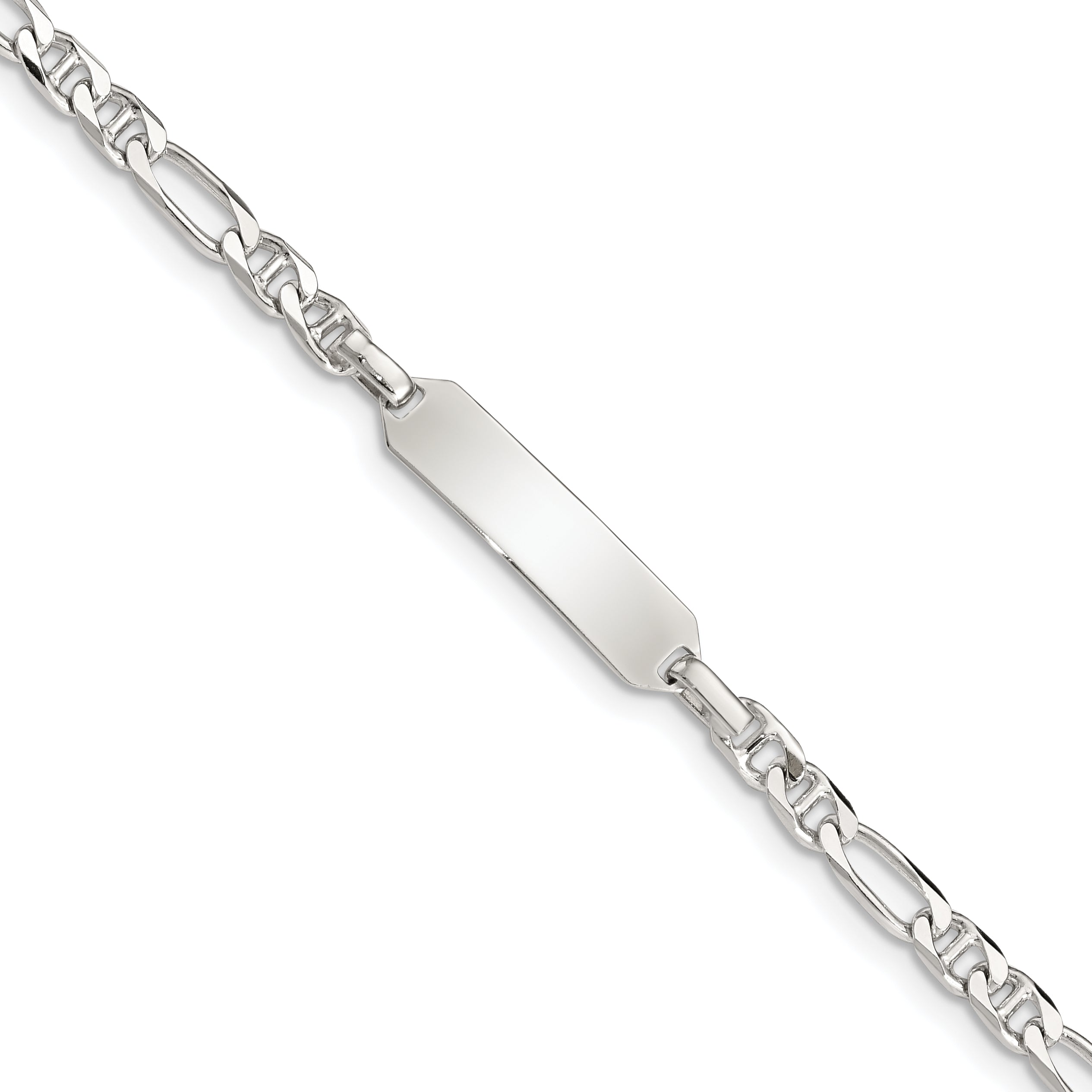 Sterling Silver Childrens ID Anchor 5in Plus 1in EXT Link Bracelet Main image