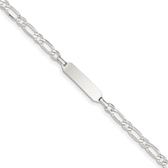 Sterling Silver 6inch Polished Engraveable Childrens ID Bracelet