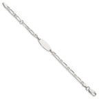 Sterling Silver Polished Engraveable 5in Plus 1in EXT Childrens ID Bracelet