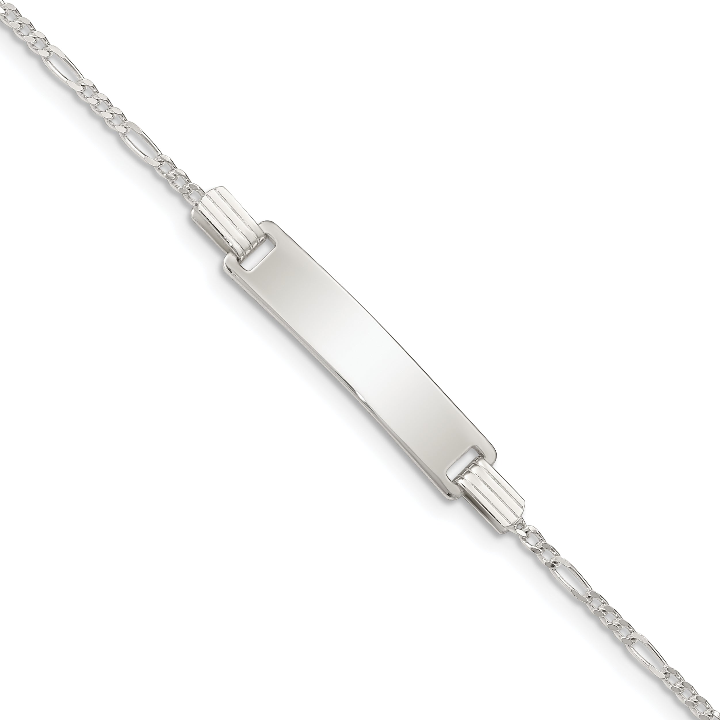 Sterling Silver 6inch Polished Engraveable Childrens ID Bracelet Main image